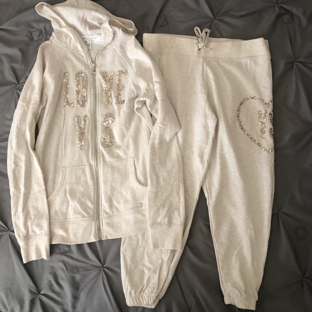 Victoria Secret Hoodie and Cropped Sweatpants